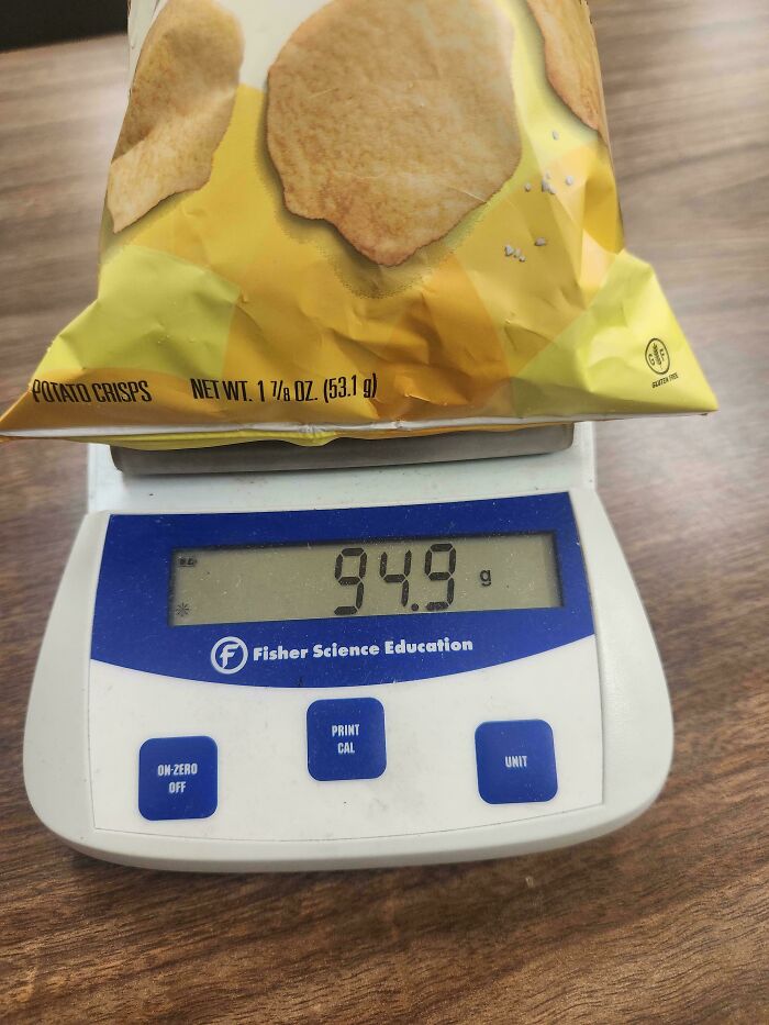 My Bag Of Chips Is Nearly Twice As Heavy As Claimed