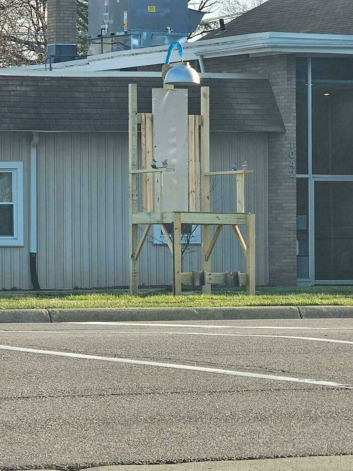 The Baptist Church Near My Work Set Up A Giant Electric Chair