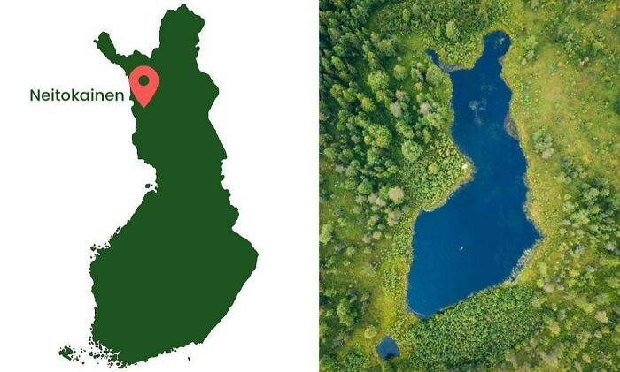 Hay un lago en Finlandia que parece Finlandia