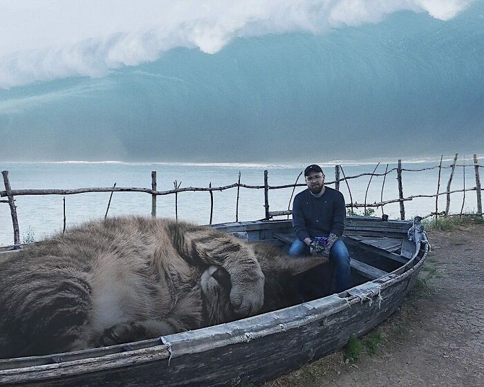 Pawsitively Epic: Russian Artist Envisions A Giant Feline World In New Series ( New Pics)