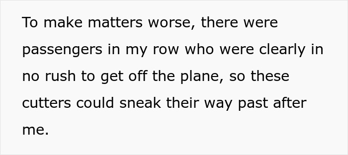 Man Hates 'Line Cutters' When Deboarding A Plane, Decides To Teach Them A Lesson