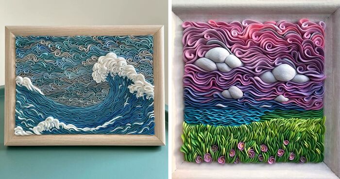 Artist Creates Textured Paintings Of Landscapes Using Polymer Clay (52 New Pics)