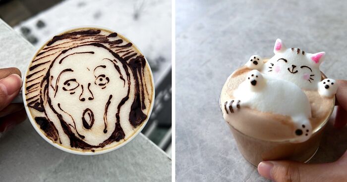 This Woman Creates Captivating Coffee Art And It’s Too Cute To Drink (45 New Pics)