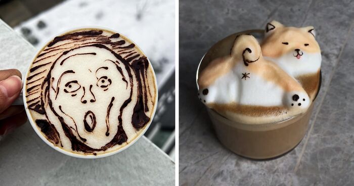 45 Captivating Sculptures And Drawings Made Entirely From Coffee Foam By Daphne Tan (New Pics)