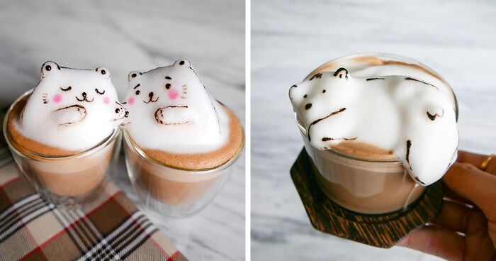 45 Captivating Coffee Foam Creations By Daphne Tan (New Pics)