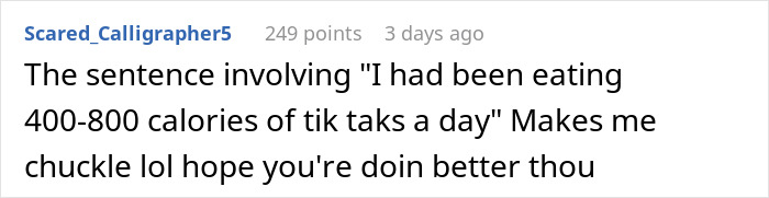 Doctors Puzzle How Person Gained 40lbs, See Them Fiddling With Tic-Tacs: “They're 0 Calories”