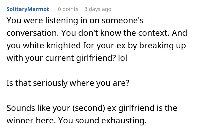 Man Asks If He’s A Jerk To Break Up With Fiancée Over Her Comments To His Ex, Splits The Internet