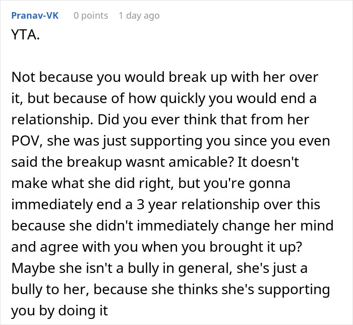 Man Asks If He’s A Jerk To Break Up With Fiancée Over Her Comments To His Ex, Splits The Internet