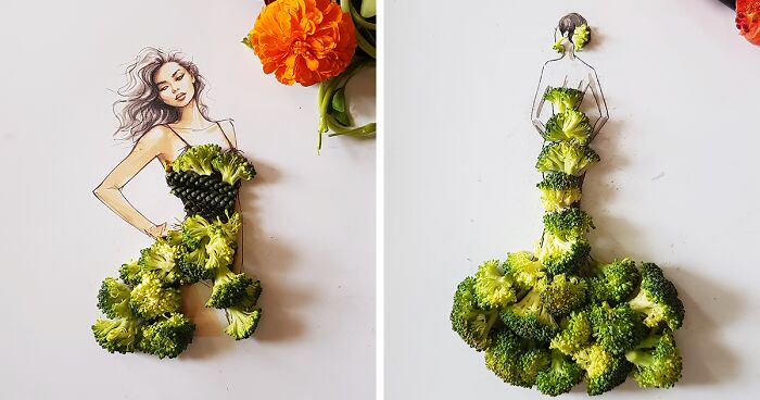 I Created Unique Dresses Using Pulses, Fruit And Vegetables (17 Pics)