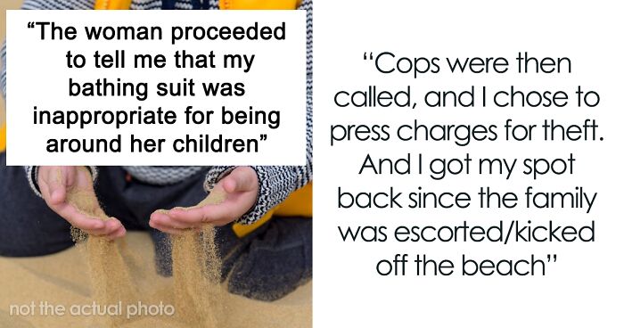 Woman Teaches Entitled Parents A Lesson After Calling Beach Security When They Moved Her Things