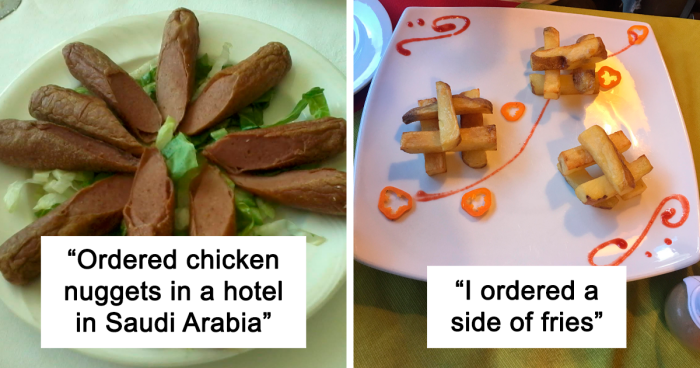 88 Times Restaurant Meals Looked Like A Cruel Joke