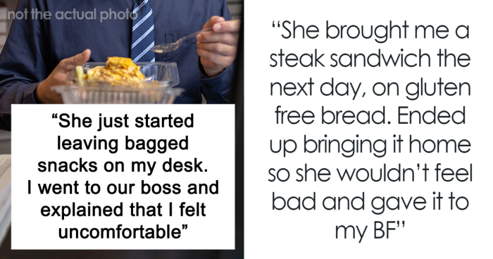 Woman Forces An Underweight Coworker To Eat Her Food, Gets Reported To HR When He Loses Patience