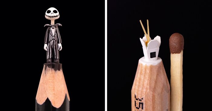 Artist Creates Incredible Tiny Sculptures Out Of Pencil Leads (65 New Pics)