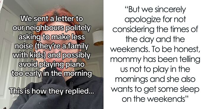 People Complain About Piano Noises From Neighbors, Regret The Complaint After Sincere Apology