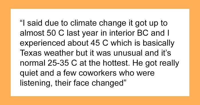 Employee Talks About Climate Change During Work Get-Together, Gets Called Into HR