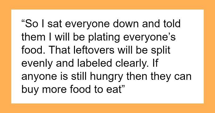 Mom Starts Rationing Food As A Result Of Her Son And DIL Eating Everything All The Time