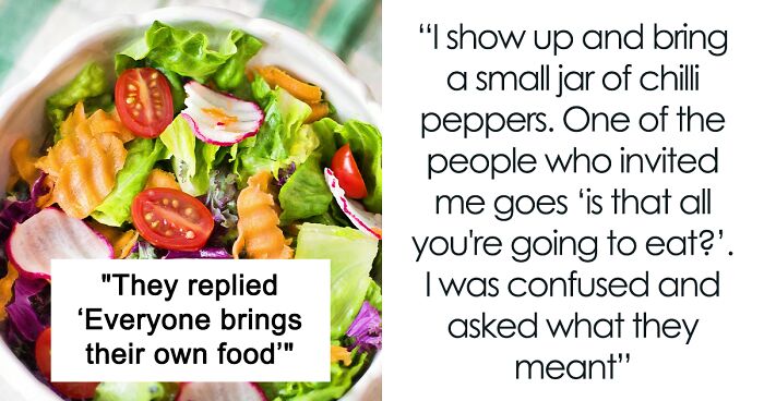 Woman Upset After Being Invited To Dinner Party Where She Was Served Salad While Others Had A Feast