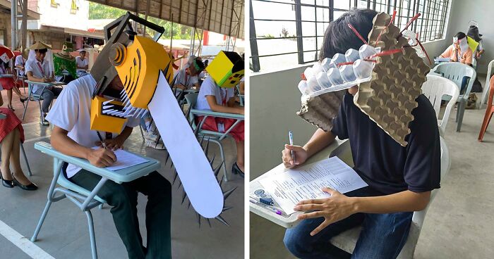 Professor Asks Students To Make “Anti-Cheating” Hats, They Take Challenge To The Next Level