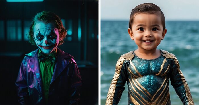 I Tried To Imagine What Superheroes Would Look Like As Kids (9 Pics)