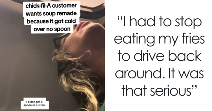 “Entitled” Chick-fil-A Customer Vents Anger On Employees For Not Giving Her A Spoon With Her Soup