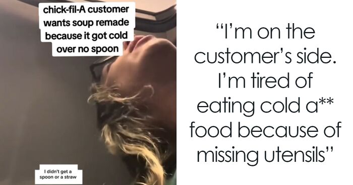 Customer Gets Furious At Worker Who Gave Her Soup With No Spoon, Divides People With Reaction