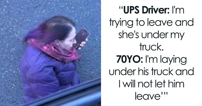 Man Captures A 70YO Karen Lying Under His Truck To Make Him Carry The Package To Her Door