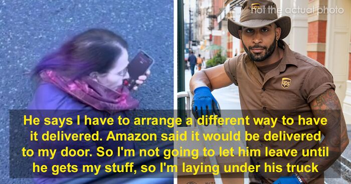 Video Of Woman Protesting UPS Driver’s Delivery Method Goes Viral As Netizens Can’t Stop Laughing