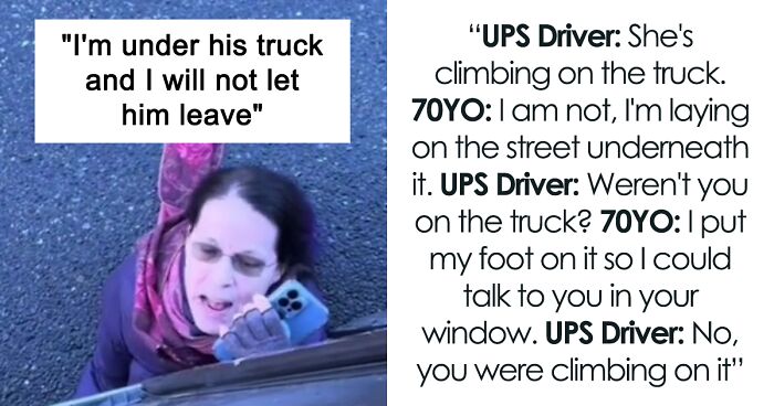 Angry Karen Throws Herself Under Delivery Truck In Protest To Have Her Parcel Carried To Her Door