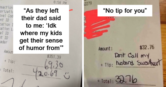 From Trashy To Funny, Here Are 40 Of The Weirdest Tips Ever Left For Servers