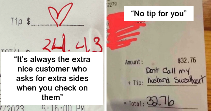 From Odd To Outrageous: 40 Servers That Got Such Wild Tips, They Had To Share Them Online