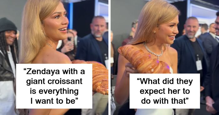 “What Did They Expect Her To Do?“: People React To Zendaya Receiving Giant Croissant From Fan