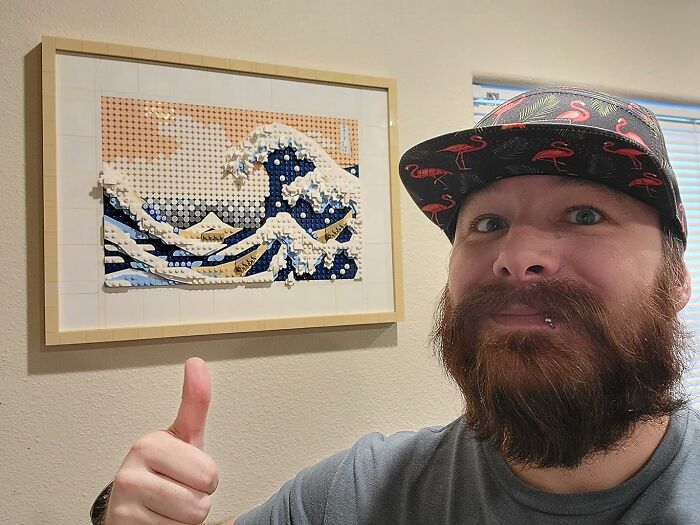 This LEGO Hokusai Art Is A New Take On Paint By Numbers