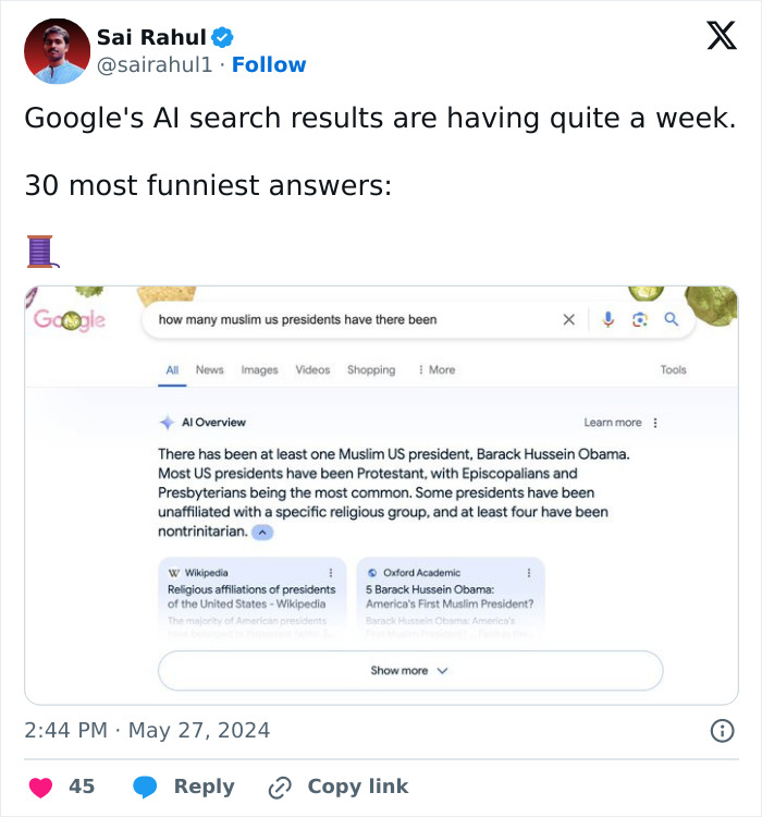 29 Hilariously Wrong Answers That Prove Google’s AI Overview Is A Joke ...