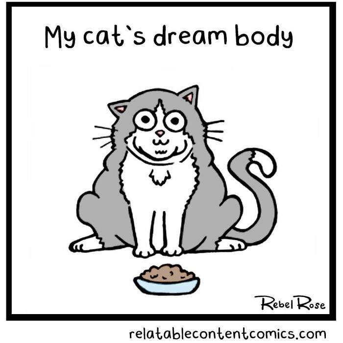 23 Adorable Comics About Life With 4 Cats And A Boyfriend, By Rebecca Rose Comics