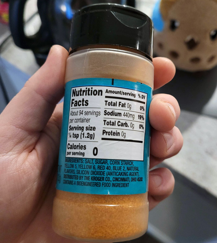 I Got This Seasoned Salt On Sale. It Turns Out It's Just Salt, Sugar, And Food Coloring