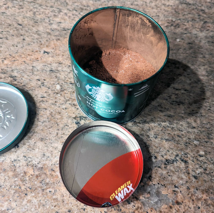 My Starbucks Hot Chocolate Lid Came Apart And Revealed A Reused Car Wax Container That Had A Printing Error