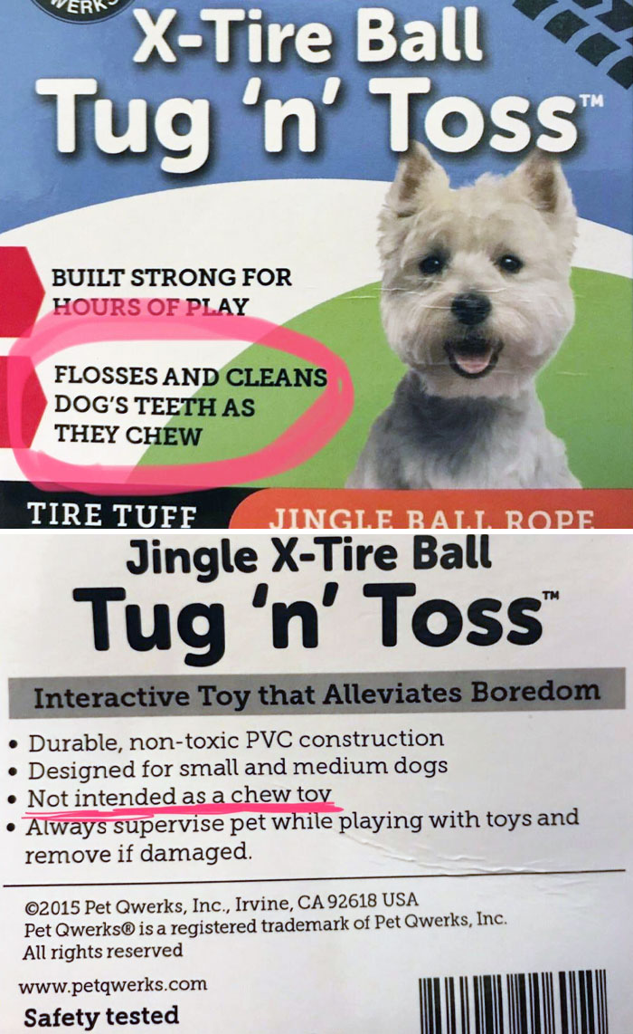 Bought This Tonight. My Dog Was Eating The Tire, Then I Read The Back