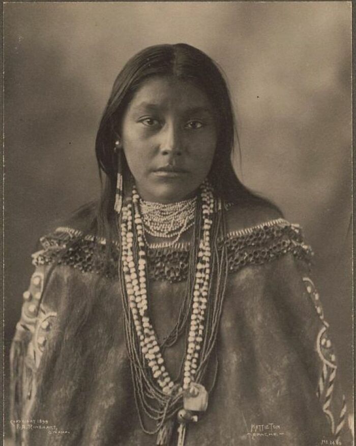 Portrait Of Hattie Tom, An Apache Native American, 1899