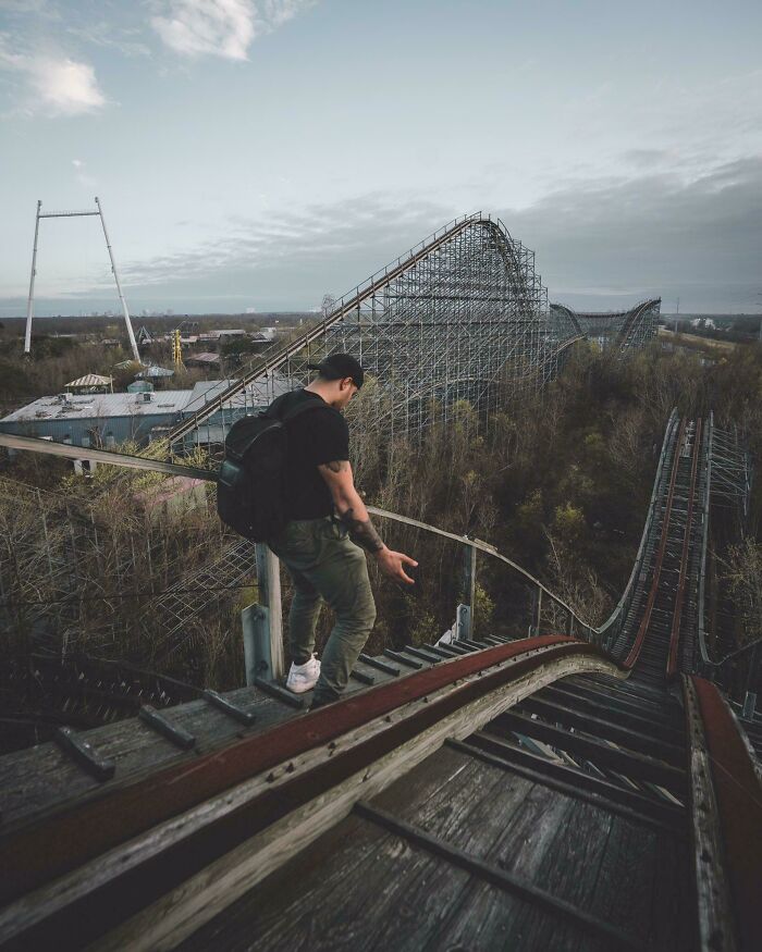 Abandoned Six Flags Theme Park