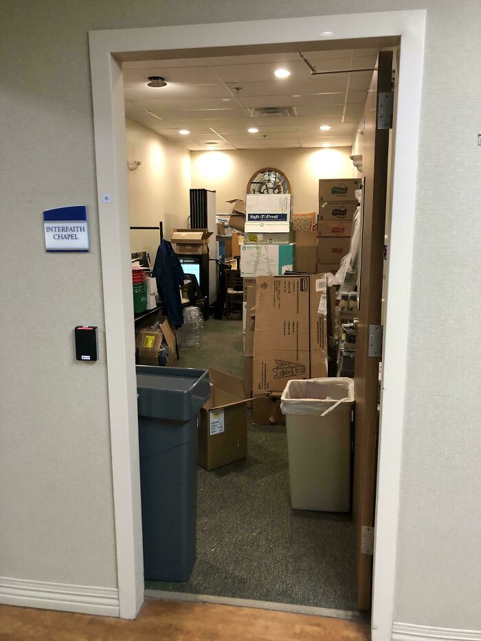 This Hospital Is Using Its Chapel As A Storage Area