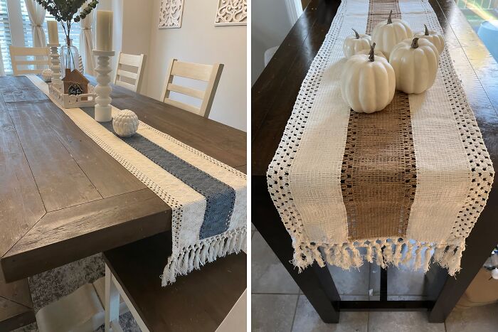 Boho Table Runner For Summer Home Decor