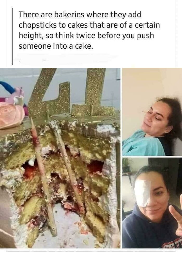 To Push Someone's Head Into The Cake