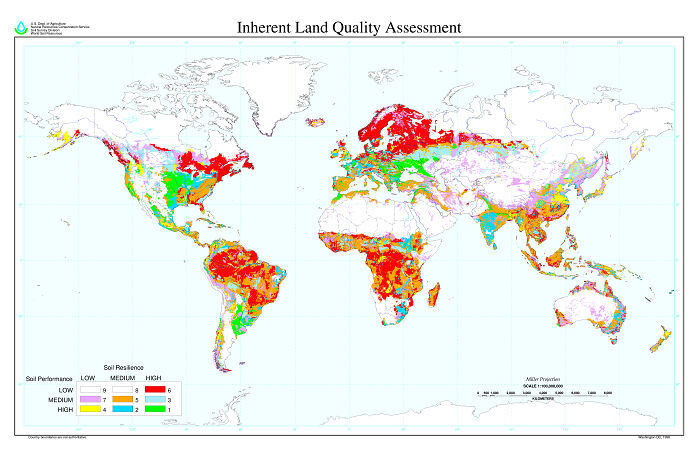 Map Of Land Quality Of The World