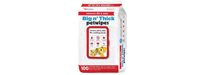 Petkins Big N’thick Petwipes 