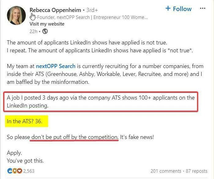 Recruiter Says Linkedin Job Analytics Is Not True