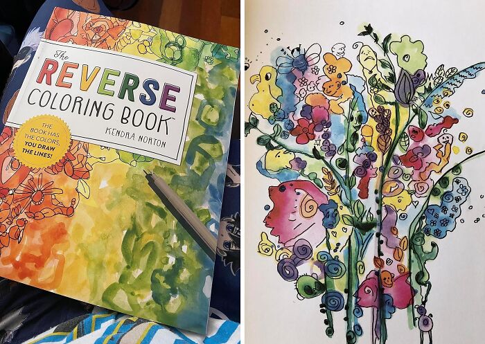  The Reverse Coloring Book Is For People Who Like To Doodle In Technicolor 