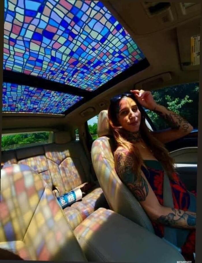 This Stained Glass Car Sunroof