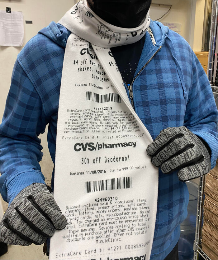 CVS Receipt Scarf