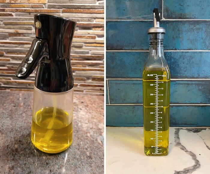 Get A Nice Even Coating With This Nifty Olive Oil Sprayer
