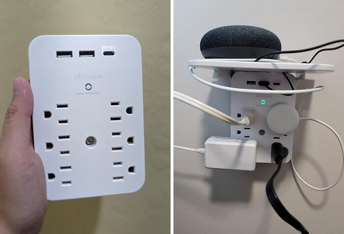 The Sales On This Wall Outlet Extender With Surge Protector Have Been Shockingly Good